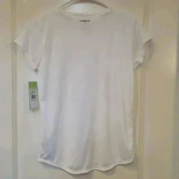 Adidas Girl's White Poly Short Sleeve Foil Rainbow Graphic Scoop Neck T-Shirt NE - Picture 8 of 10